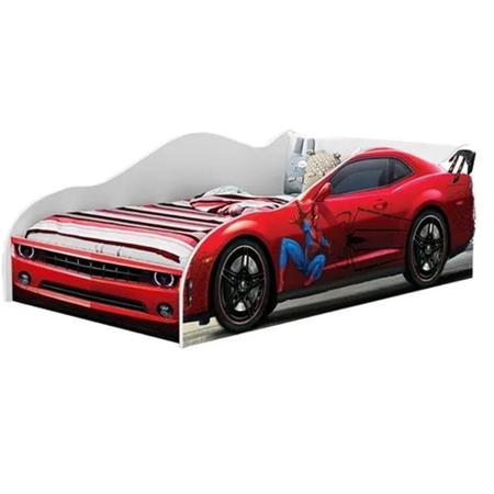 Imagem de Cama Carro Infantil  Homem Aranha  Vermelho 100% MDF J&A Móveis