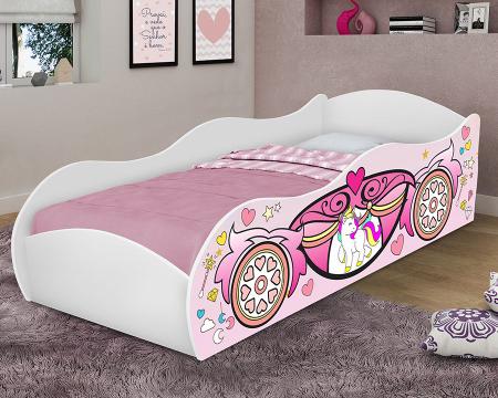 Imagem de Cama carro móveis para quarto infantil meninas com colchão