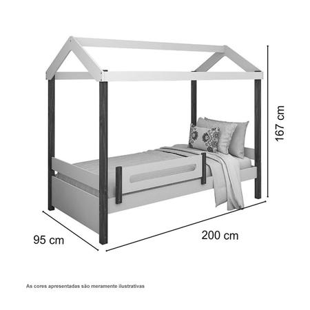 Cama Casa Eliz Branco/Mel c/ LED e Colchão - Movelaria Imagem de Cama Casa Eliz Branco/Mel c/ LED e Colchão