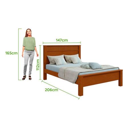 Imagem de Cama Casal Athenas 140 Frassino Off White Flex - Lopas