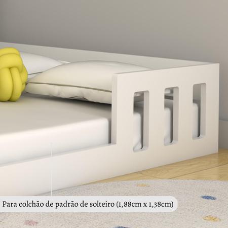 Imagem de Cama Casal Infantil Montessori Play Timber Branco