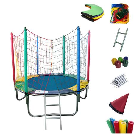 Imagem de Cama Elástica Trampolim Pula Pula Nacional Premium Colorida 1,83m - Rotoplay Brinquedos