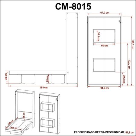 Imagem de Cama Infantil Articulada CM8015 Tecnomobili 97,2x193cm Branco/Rosa