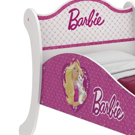 Cama Infantil Barbie Happy Pura Magia Branco/Rosa Pink em Promoção