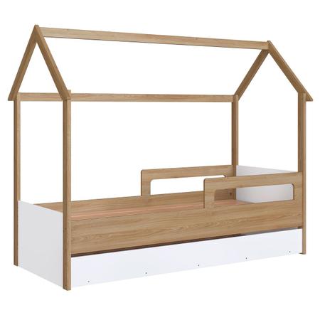 Imagem de Cama Infantil Bicama Soninho Oak/Branco - Panorama Móveis