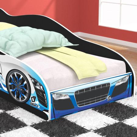 Cama Carro Drift Infantil Azul - 1 Cama