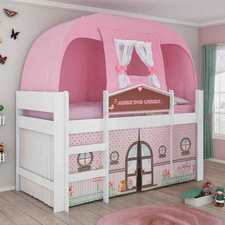 Imagem de Cama Infantil com Barraca e Luz/LED Doce Casinha Play Pura Magia