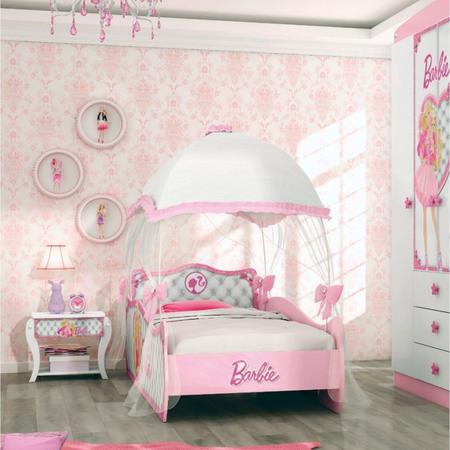 Cama Infantil com Dossel Barbie Star 8A - Pura Magia