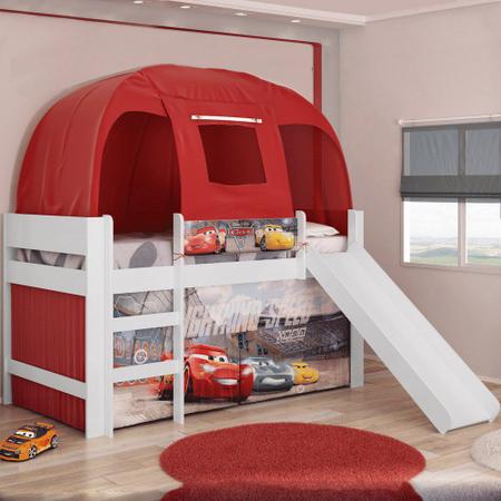 Cama Infantil Carro 100%MDF Racing Car P13 Vermelho - Mpozenato