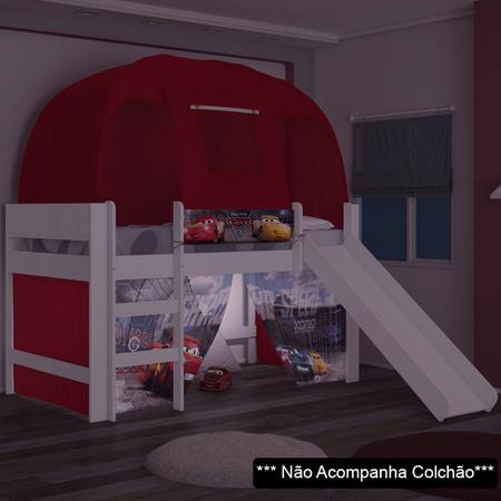 Cama Infantil Carro 100%MDF Racing Car P13 Vermelho - Mpozenato
