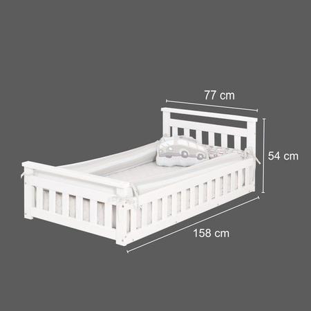 Imagem de Cama Infantil Com Grade Bella - Rosa