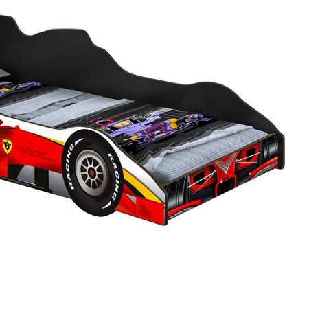 Cama Infantil Carro Vermelho Corrida - Envio Imediato