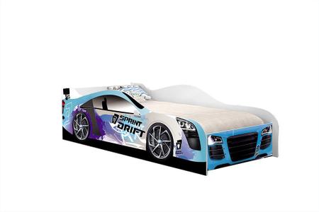 Cama Carro drift infantil azul JA Móveis