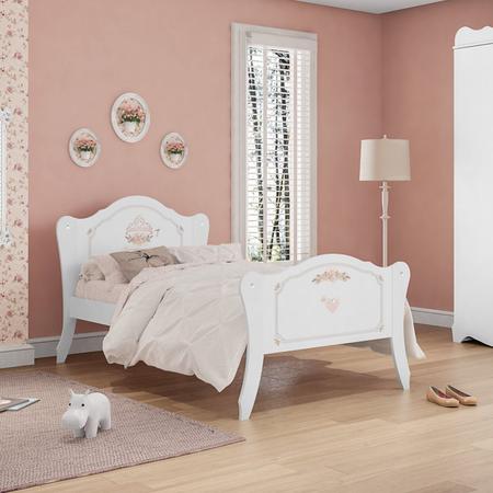 Jogo de Quarto Infantil Princesa Encantada Pura Magia Branco/Rosa