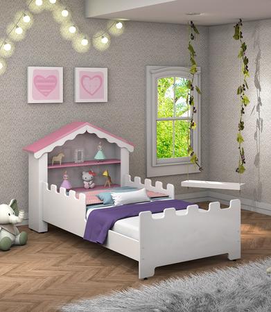 Imagem de Cama Infantil Magia Casinha De Menina Com Colchão