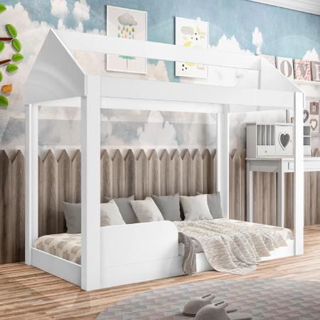 Imagem de Cama Infantil Montessoriana Crystal Baby 0,70X1,50m Branco 