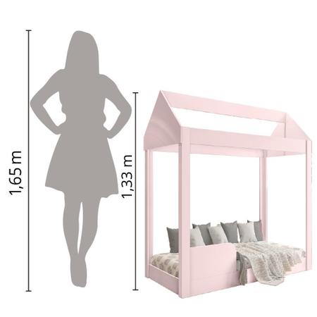 Imagem de Cama Infantil Montessoriana Crystal Baby 0,70X1,50m Rosa J&A