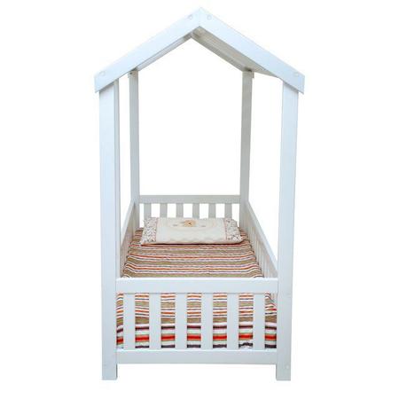 Imagem de Cama Infantil Montessoriano Com Grade Bruna - Branco