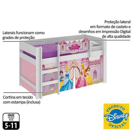 Imagem de Cama Infantil Princesas Disney Play com Escada