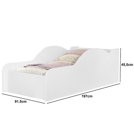 Cama Infantil Carro De Corrida 0,70 Branco - Vitamov 0501010 no Shoptime