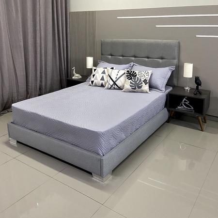 Imagem de Cama Moderna Luxo Com Cabeceira Berlim Linho RBL