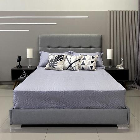 Imagem de Cama Moderna Luxo Com Cabeceira Berlim Linho RBL