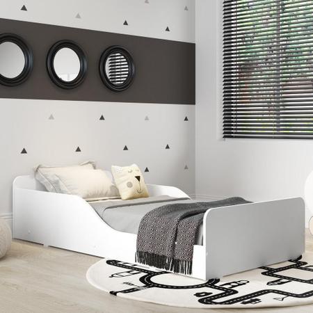 Cama Montessoriana Melissa Plus com colchão Multimóveis 100% MDF Branca Imagem de Cama Montessoriana Melissa Plus com colchão Multimóveis 100% MDF Branca