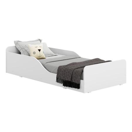 Cama Montessoriana Melissa Plus com colchão Multimóveis 100% MDF Branca Imagem de Cama Montessoriana Melissa Plus com colchão Multimóveis 100% MDF Branca