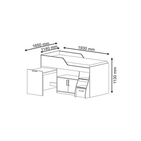 Imagem de Cama Multifuncional Cimol Bianca+Colchão Polar Branco