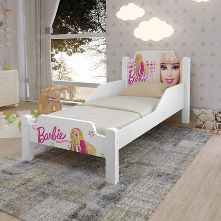 Imagem de Cama para menina da barbie com proteção lateral