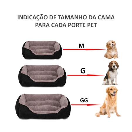 Imagem de Cama Pelúcia para Cães e Gatos até 5kg Tamanho M 60 cm