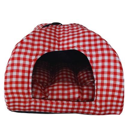 Cama Pet 2x1 Casinha Cabana Toca Cães Gato Almofada Xadrez - LumaBaby -  Outros Pet Shop - Magazine Luiza