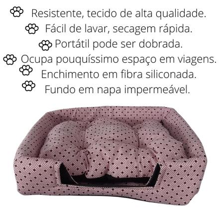 Cama Pet 2x1 Casinha Cabana Toca Cães Gato Almofada Xadrez - LumaBaby -  Outros Pet Shop - Magazine Luiza