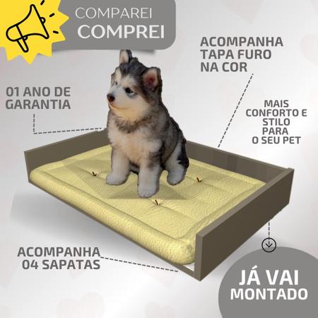 Imagem de Cama Pet Cama Para Cachorro Gato Em Mdf De 15 Mm Branco