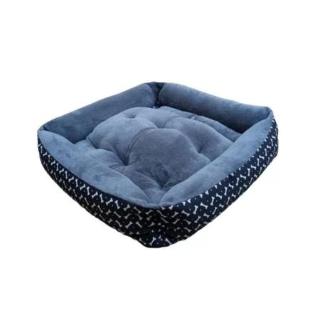 Imagem de Cama Pet Dog Cat Médio Porte 60cm x 60cm Caminha Cachorro Gato Casa Pet Cinza