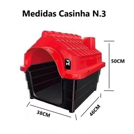 Imagem de Cama Quadrada Lavável Caminha + Casa N3 Resistente Vermelho