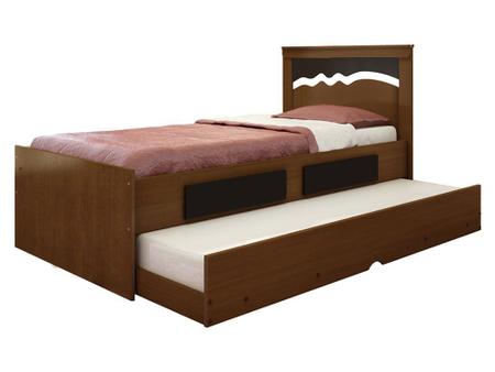 Imagem de Cama Solteiro 88x188cm 2 Gavetas Cama Auxiliar