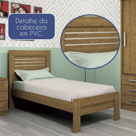 Imagem de Cama Solteiro Cabeceira com Detalhes Safira