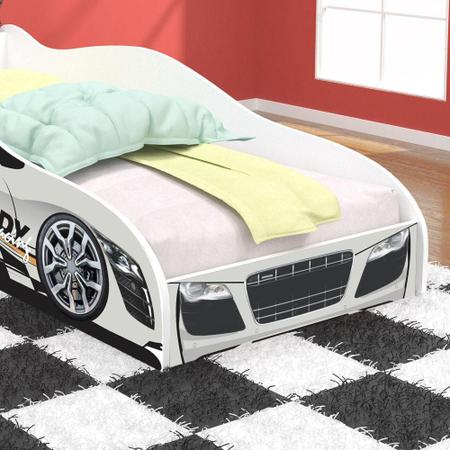 Cama carro solteiro drift 188x88 cm branco