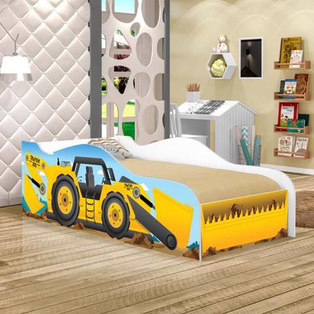 Imagem de Cama Solteiro Carro Infantil para Menino Menina Quarto