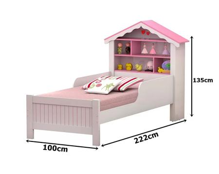 Imagem de cama solteiro casinha De menina para quarto