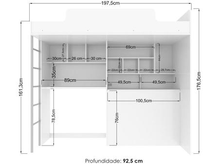 Imagem de Cama Solteiro Multifuncional Santos Andirá