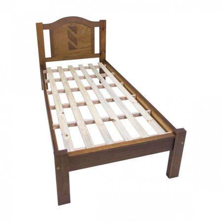 Imagem de cama solteiro resistente de madeira - Grécia