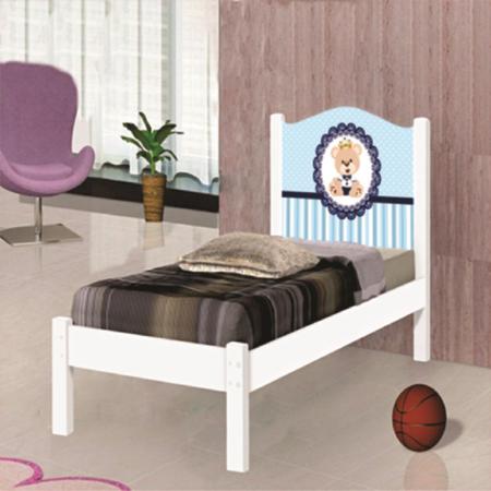 CAMA INFANTIL CRIANÇAS OFERTA COLCHÃO ESPUMA NEW SERIE URSINHO 140x70 cm  AZUL