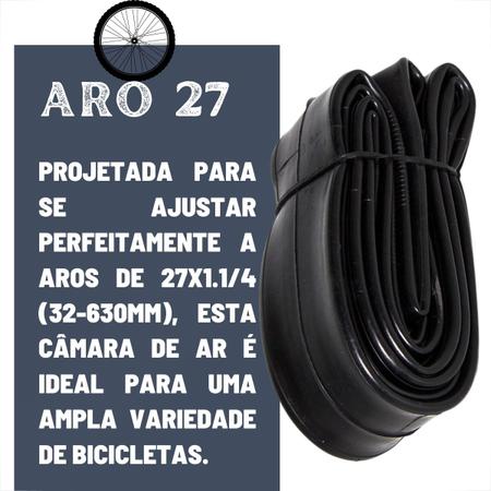 Imagem de Câmara De Ar Aro 27 Bico Grosso Caloi 10 27x1.1/4 Válvula Schrader Unidade Válvula 35mm Bicicleta Bike Pneu Borracha Forte