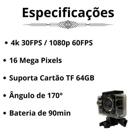 Imagem de Câmera 4k Sports Ultra Hd Filmadora À Prova D'água Full Hd