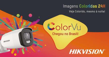 Imagem de Câmera Colorida Bullet Turbo HD 1080P Lente 2,8mm Hikvision