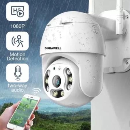 Imagem de Câmera de Monitoramento Sem Fio Giratória  Wifi - C/ Sensor Movimento e Áudio - Durawell