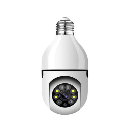 Imagem de Câmera de segurança escondida Lampada discreta Wifi Ip Audio Micro SD 360 graus PTZ sensor de movimento 1080p Sem fio