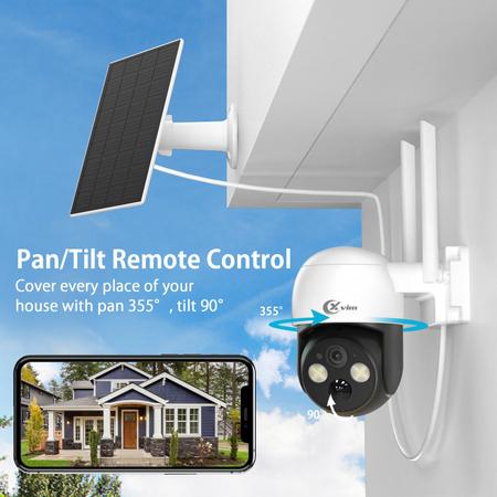 Imagem de Câmera de segurança XVIM Solar Wireless 2.5K 2PCS Outdoor